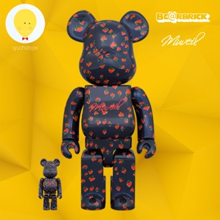 gachabox Bearbrick Muveil Strawberry Pattern 100%+400% - แบร์บริค ของแท้ Be@rbrick Medicom Toy ฟิกเกอร์