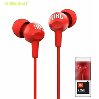 [WillBeRedT] ชุดหูฟังสเตอริโอ แบบมีสาย 3.5 มม. เบสหนัก JBL C100Si สําหรับเล่นกีฬา [ใหม่]