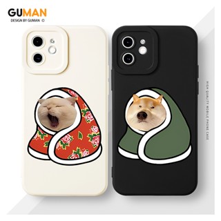 GUMAN เคสคู่ เคสไอโฟน คู่รัก กันกระแทกซิลิโคนนุ่มการ์ตูนน่ารักตลก เคสโทรศัพท์ สีดำ Compatible for iPhone 14 13 12 11 Pro Max SE 2020 X XR XS 8 7 6 6S Plus พลัส XYM1174