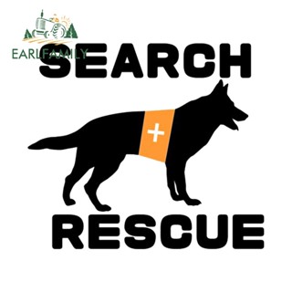 Earlfamily สติกเกอร์ ลายการ์ตูนอนิเมะ Search and Rescue ขนาด 13 ซม. X 11.3 ซม. สําหรับตกแต่งหมวกกันน็อค รถยนต์ แล็ปท็อป