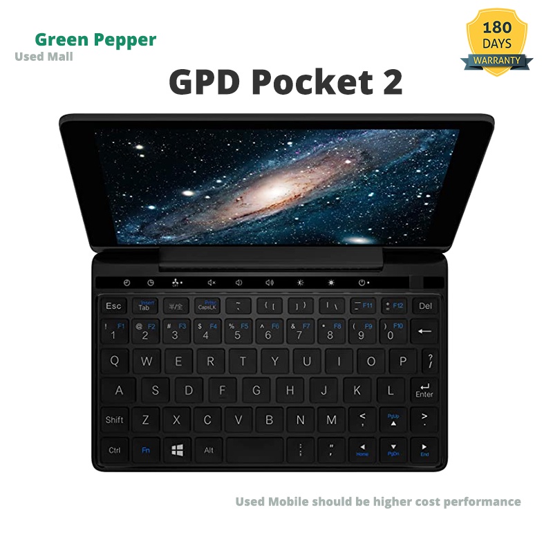 Gpd Pocket 2 Pocket2 8GB 128GB 7 นิ้วหน้าจอสัมผัส Mini PC Pocket แล็ปท็อปโน้ตบุ๊ค CPU Intel Celeron 