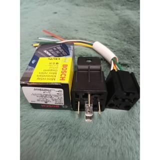 รีเลย์ Bosch แท้ 5 ขา 12 30A+ปลั๊กเสียบ+สายไฟ กล่องดำ Relay บอช ขั้ว รีเรย์ 12 โวลท์ ปลั๊กไฟ plug ปลั๊กรีเลย์