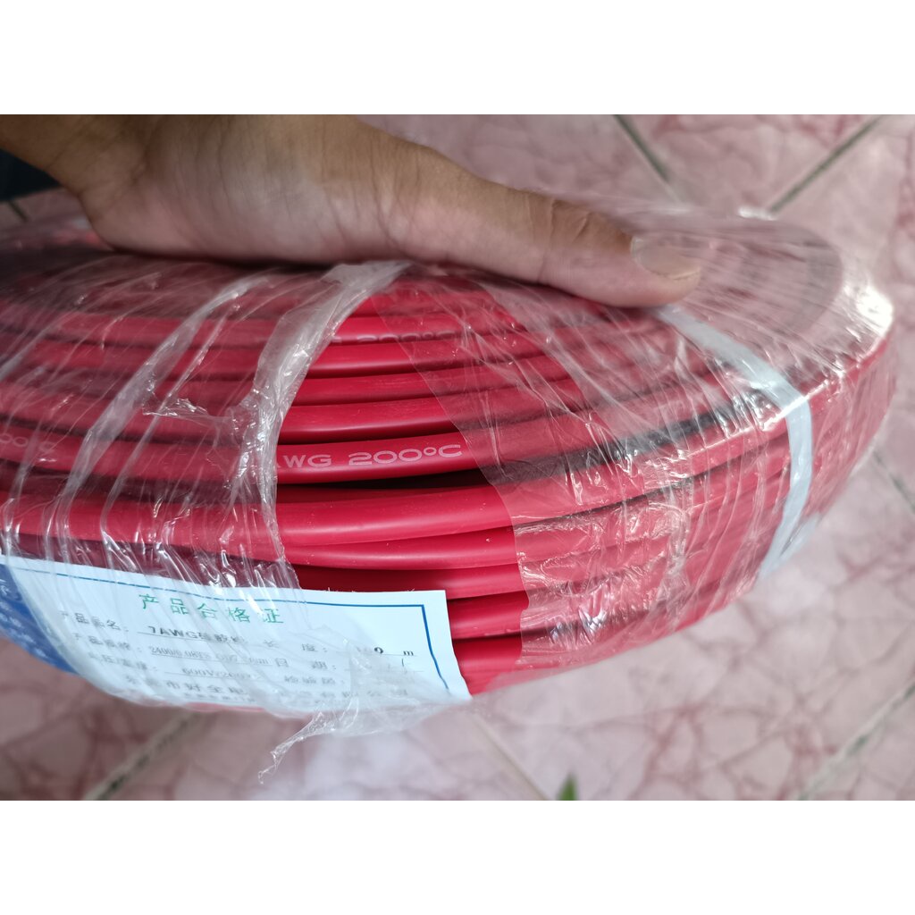 สายไฟซิลิโคน6AWG 7AWG, 8AWG , 10 AWG สายทองแดง ทนความร้อนสูง 200องศา สายนิ่ม อ่อนตัว โค้งงอดี ราคาขา