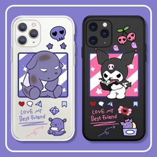 Kuromi Baku เคสไอโฟน iPhone Xr Xs X max เคสมือถือ 8พลัส 12 14 13 pro max 11 pro เคส iPhone 8plus นิ่ม 7plus TPU cover