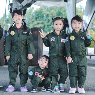 ชุดนักบินเด็กของแท้ แถมฟรี!‼️อาร์มแท้4ชิ้น F-16 , Gripen ฟรี