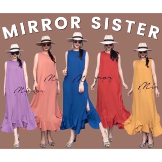 Mirrorsister’s TRiOMpHe FRiLLed MaXiDReSS เดรสแขนกุด เดรสชายระบาย เดรสใส่ได้ทุกวัน เดรสผ้าดีทรงสวย