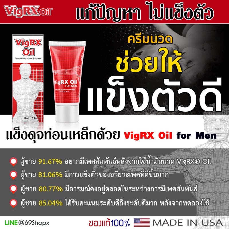 ครีมนวดช่วยในการแข็งตัว ⚡VIGRX OIL อีดทนนาน ทำให้มีอารมณ์มีความต้องการ นำเข้าของแท้จากอเมริกา