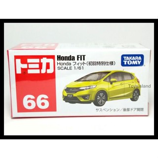 TOMICA NO.66 HONDA FIT YELLOW 1/61