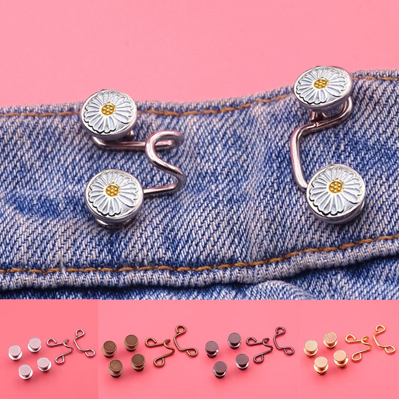 16 บาท กระดุมโลหะ ปรับขนาดได้ ถอดออกได้ สําหรับกางเกงยีน DIY Hobbies & Collections