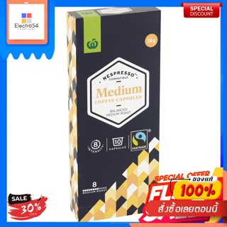 Woolworths Nespresso Medium Coffee Capsules 10 CapsulesCapsules de café moyennes Nespresso Woolworths 10 capsules