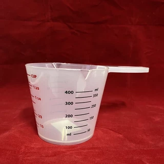 ถ้วยตวงมีด้ามจับ มีสเกล 400 ml. แบบใสและแบบขุ่น