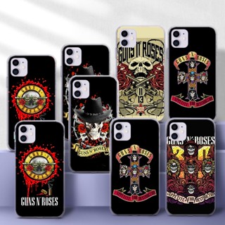 เคสโทรศัพท์มือถือแบบนิ่ม TPU ใส ลายปืน n ดอกกุหลาบ ERT63 สําหรับ iPhone 5 5s se 6 6S 7 8 Plus