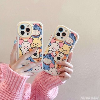 เคสโทรศัพท์มือถือ ลายการ์ตูนดิสนีย์ วินนี่ เดอะพูห์ ทอยสตอรี่ ตาโต แบบเต็มหน้าจอ สําหรับ iPhone รุ่น 14 13 12 11 Pro Max 14Pro 14 Plus