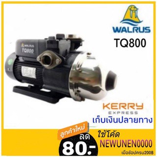 ปั๊มน้ำ WALRUS TQ800 ปั๊มน้ำอัตโนมัติ 1 นิ้ว ปั้มน้ำ ปั้มอัตโนมัติ ปั๊มน้ำออโต้