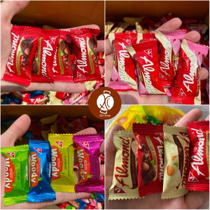 #B0509#❗️2ชิ้น❗️ช็อกโกแลตสอดไส้อัลม่อน  แบ่งขาย