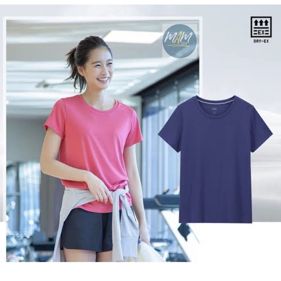 เสื้อกีฬา Uniqlo  Dry EX T มือสอง สภาพเหมือนใหม่ WOMEN