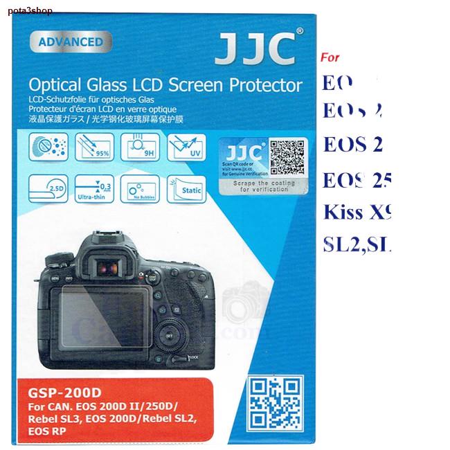 พร้อมส่ง○☃GSP-200D กระจกกันรอยจอ LCD กล้องแคนนอน Canon EOS RP,200D,200D Mk II,250D,Kiss X9,X10,Rebel SL2,SL3 Screen Prot