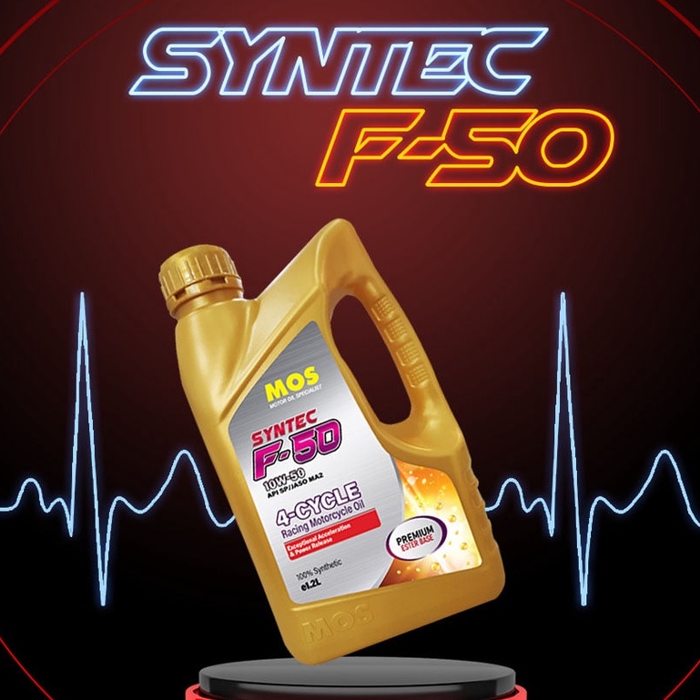 MOS ESTER / API SP SN 1.2LITRE 10W50 (สังเคราะห์เต็ม) 15W50 RACING OIL F50 4T MOTORCYCLE ENGINE OIL 