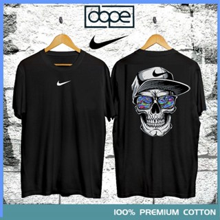 COTTON NIKE SKULL Tshirt T Shirt Tee Streetwear Men Women Unisex Baju Lelaki Wanita Perempuan The New