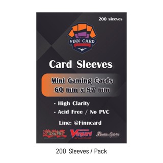 Finncard Sleeve Mini Gaming Card 200 Pcs 60x87mm ซองใส่การ์ด FCSMGC2006087 (การ์ด)