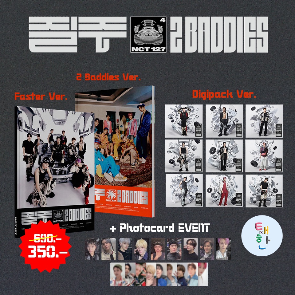 🔥ส่งด่วน ส่งทันที🔥 [NCT127] อัลบั้ม [질주 (2 Baddies) - The 4th Album] [PHOTOBOOK / DIGIPACK VER.](+POSTER)