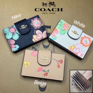 COACH CARD CASE IN FLORAL PRINT