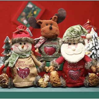 ตุ๊กตาMerry Christmas เมอรรี่คริสมาสตุ๊กตาใส่ของขวัญใส่ของจิปาถะ