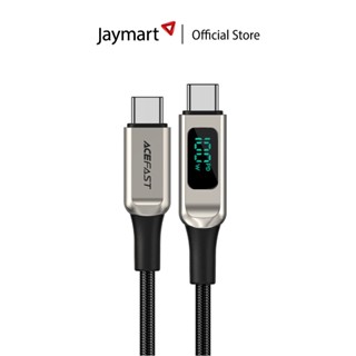 ACEFAST USB-C to USB-C 100W zinc alloy digital display braided charging data cable C6-03 (ของแท้) By Jaymart