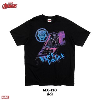 Power 7 Shop เสื้อยืดการ์ตูน มาร์เวล Black Panther ลิขสิทธ์แท้ MARVEL COMICS  T-SHIRTS (MX-128)