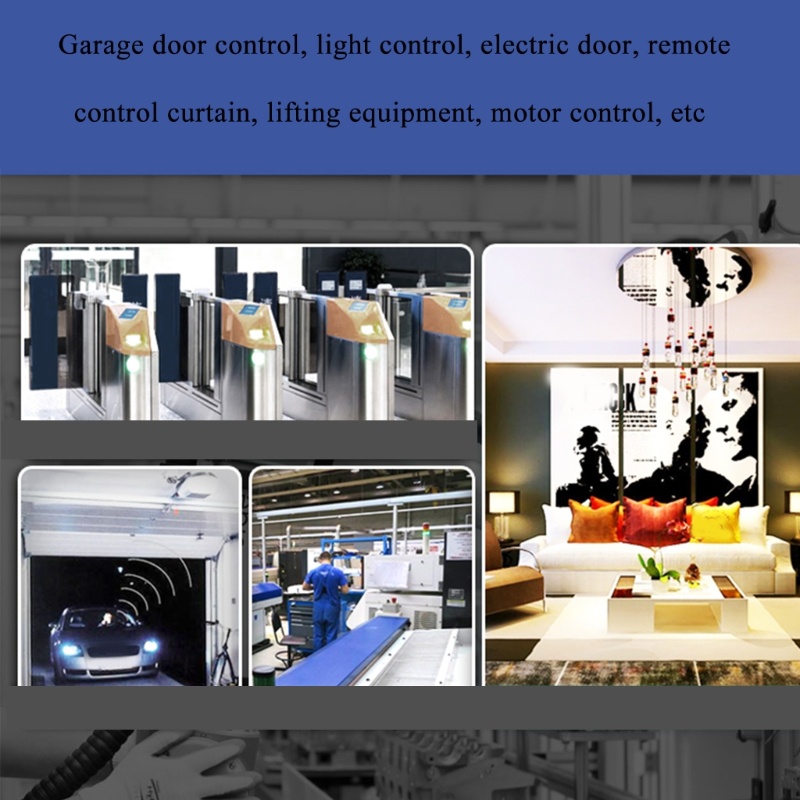 WU RF รีโมทคอนโทรลสวิทช์ 2CH AC220V 380V โรงงานปั๊มน้ําเดี่ยวเครื่องส่งสัญญาณ 3000W ตัวรับสัญญาณ