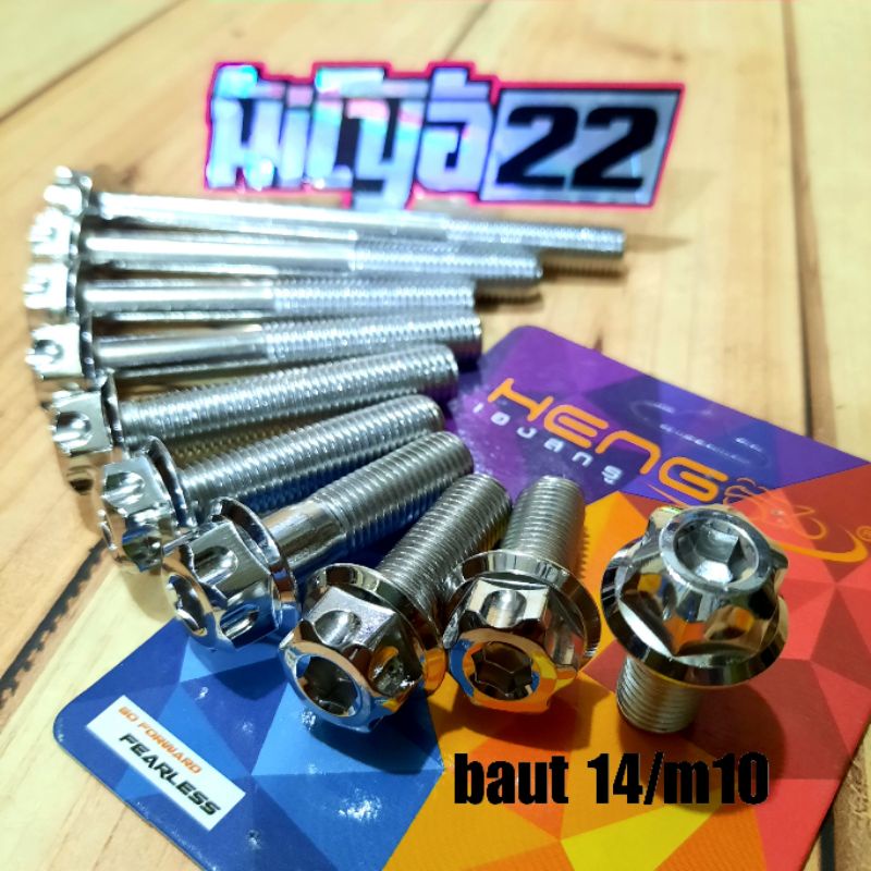 Neo bolt 14 probolt m10 สแตนเลสโครเมียม รุ่น GS1 2cm ถึง 11cm original Heng thailand