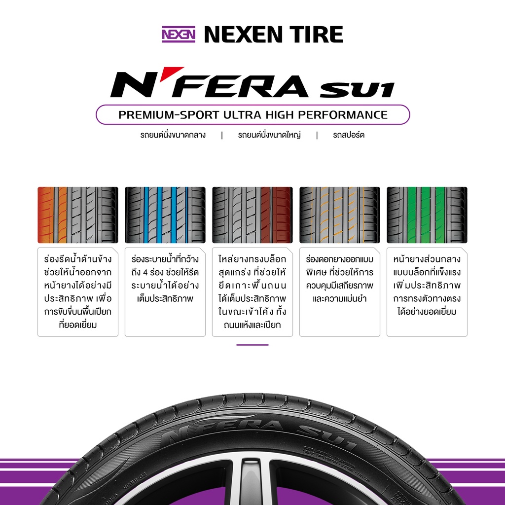 ติดตั้งฟรี 22540R19 NEXEN ยางรถยนต์ รุ่น NFERA SU1 (ยางขอบ 19) (สอบถาม ...