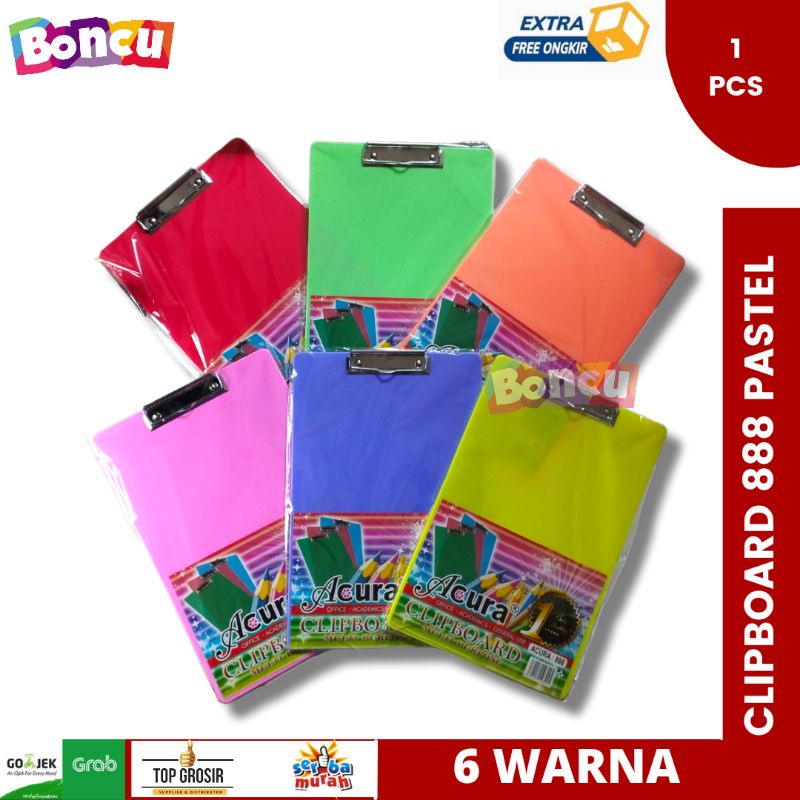 บอร์ดสอบ / ClipBoard / บอร์ดหน้าอก Acura สีพาสเทล CP-AC888 / เครื่องเขียน [ 1 ชิ้น ]