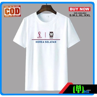 เสื้อยืด T SHIRT T-SHIRT Korean Ball South Cup FIFA WORLD QATAR 2022 Cotton COMBED 30S