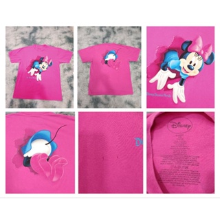 เสื้อยืดมิกกี้เม้าส์ เสื้อยืดDisney เสื้อminnie Walt Disney Minnie Mouse Disney Dreams Florida Souvenir Pink T Shirt
