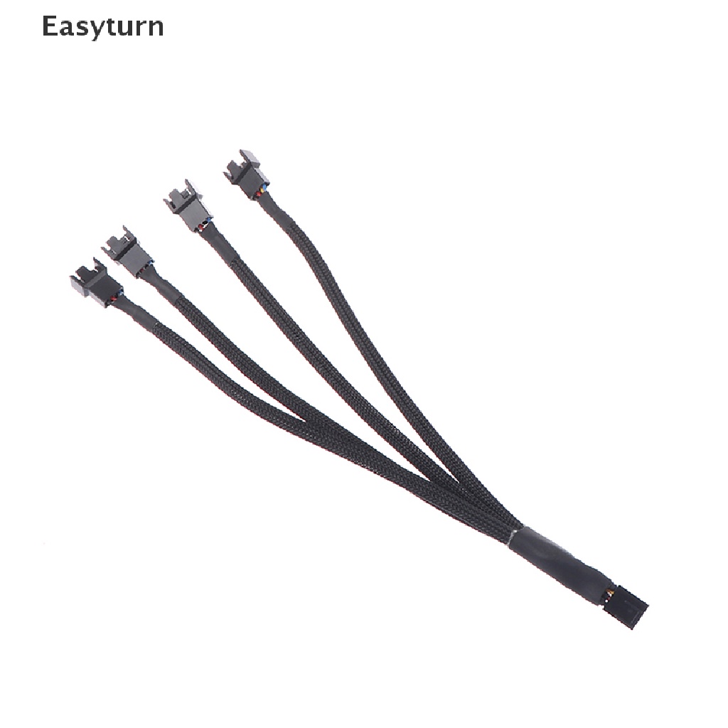 Easyturn PWM Fan Splitter 4pin Adapter Cable 1 ถึง 1 2 3 4 คอมพิวเตอร์ CPU Fan Splitter Cable