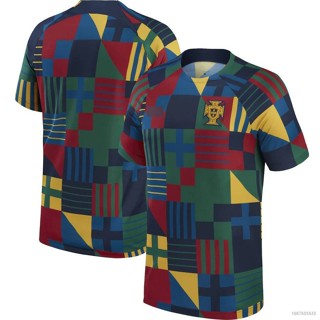 เสื้อกีฬาแขนสั้น ลายทีมชาติฟุตบอล NP2 World Cup Portugal ชุดเยือน เข้ากับทุกการแต่งกาย PN2