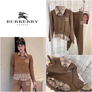 ชุดเซ็ต Burberry (เสื้อคอปก + กางเกงขายาว)