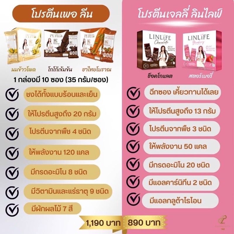 เปิดจอง ส่งฟรี โปรตีนลีนไลฟ์ Linlife อั้มพัชราภา เจลลี่โปรตีน เพอร์ลีน ...