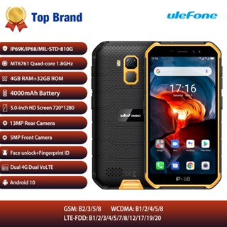 Ulefone Armor X7 Pro Android10 Rugged Phone 4GB RAM Smartphone Waterproof Mobile Phone Cell Phone ip68 NFC 4G LTE  2.4G/5G WLAN