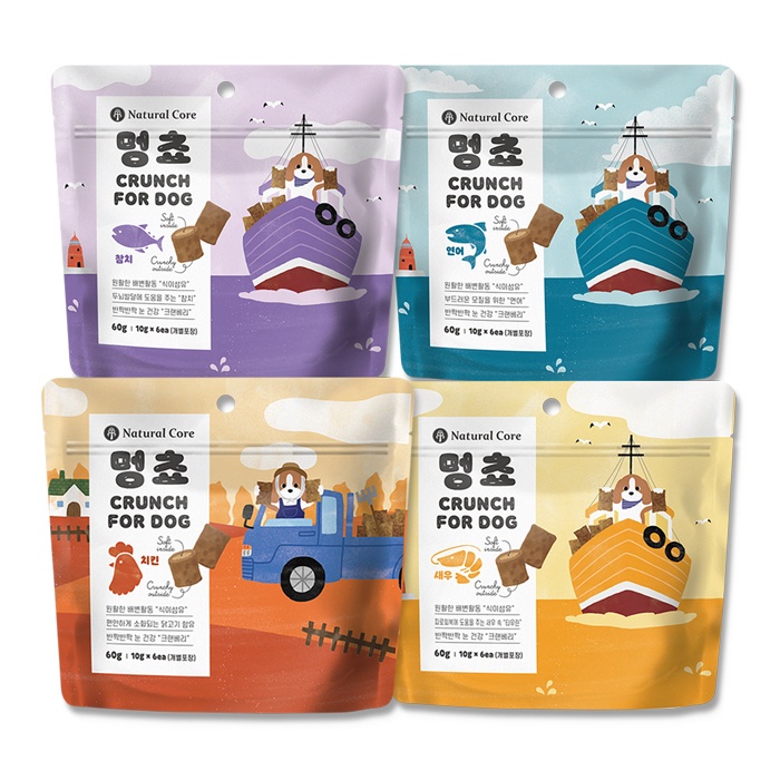 [Bundle of 4] [Natural Core] Meongchyo Crunch For Dog 60g(10gx6pcs