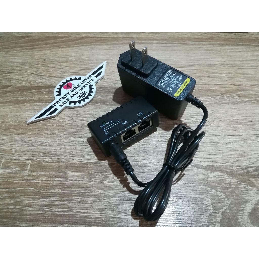 ชุด POE 12V 1A จ่ายไฟ POE Splitter Power Over Ethernet Injector Adapter for LAN Network มีไฟแสดงสถานะ คุณภาพดี ทนทาน