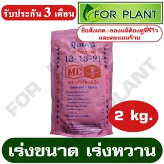 ปุ๋ย สูตร 13-13-21 ตราหัววัว (สินค้าตรงปก) บรรจุ 2 กิโลกรัม ปุ๋ย เร่งขนาด เร่งผล เร่งหวาน ใส่ผัก ผลไม้ ปุ๋ยไม้ดอกไม้ประด