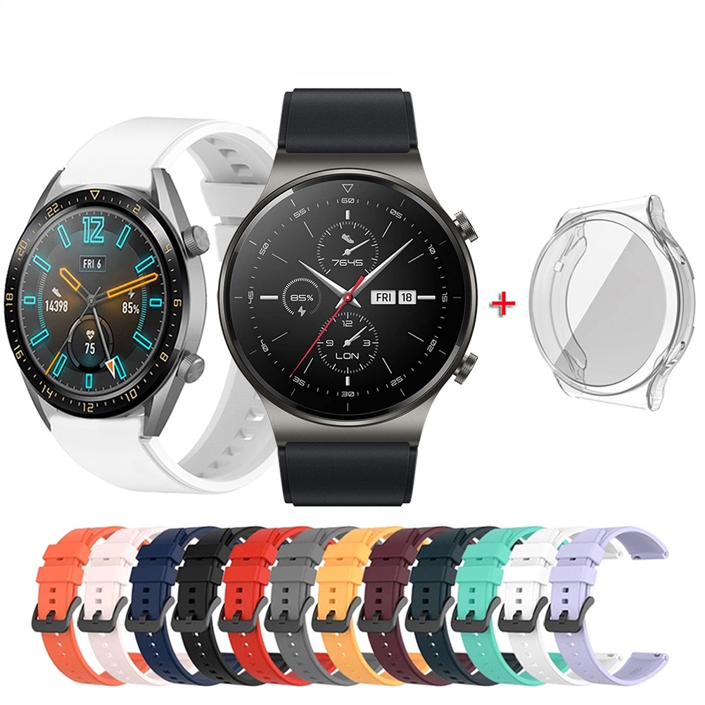 สายนาฬิกาข้อมือซิลิโคน แบบเปลี่ยน สําหรับ Huawei Watch GT 2 Pro Huawei Watch GT 2 46 มม.