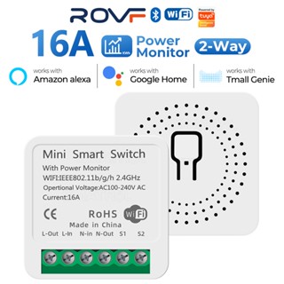 ROVF Smart breaker เบรกเกอร์ Tuya สวิตช์ DIY มินิ Wifi สวิตซ์ไฟ อัจฉริยะ สวิตซ์ สวิทซ์ไฟ เบรกเกอร์อัจฉริยะ สวิ