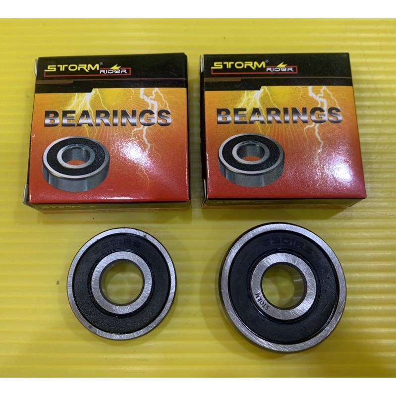 ลูกปืนล้อหลัง Wave-100 NO : 6301-2RS ,6201-2RS ( 2ตลับ) : STROM