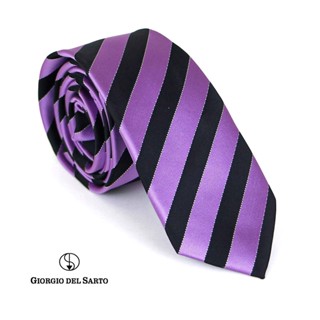 Giorgio Del Sarto Necktie 6 cm Purple with Fabric Texture เนคไทสีม่วงมีเท็กเจอร์