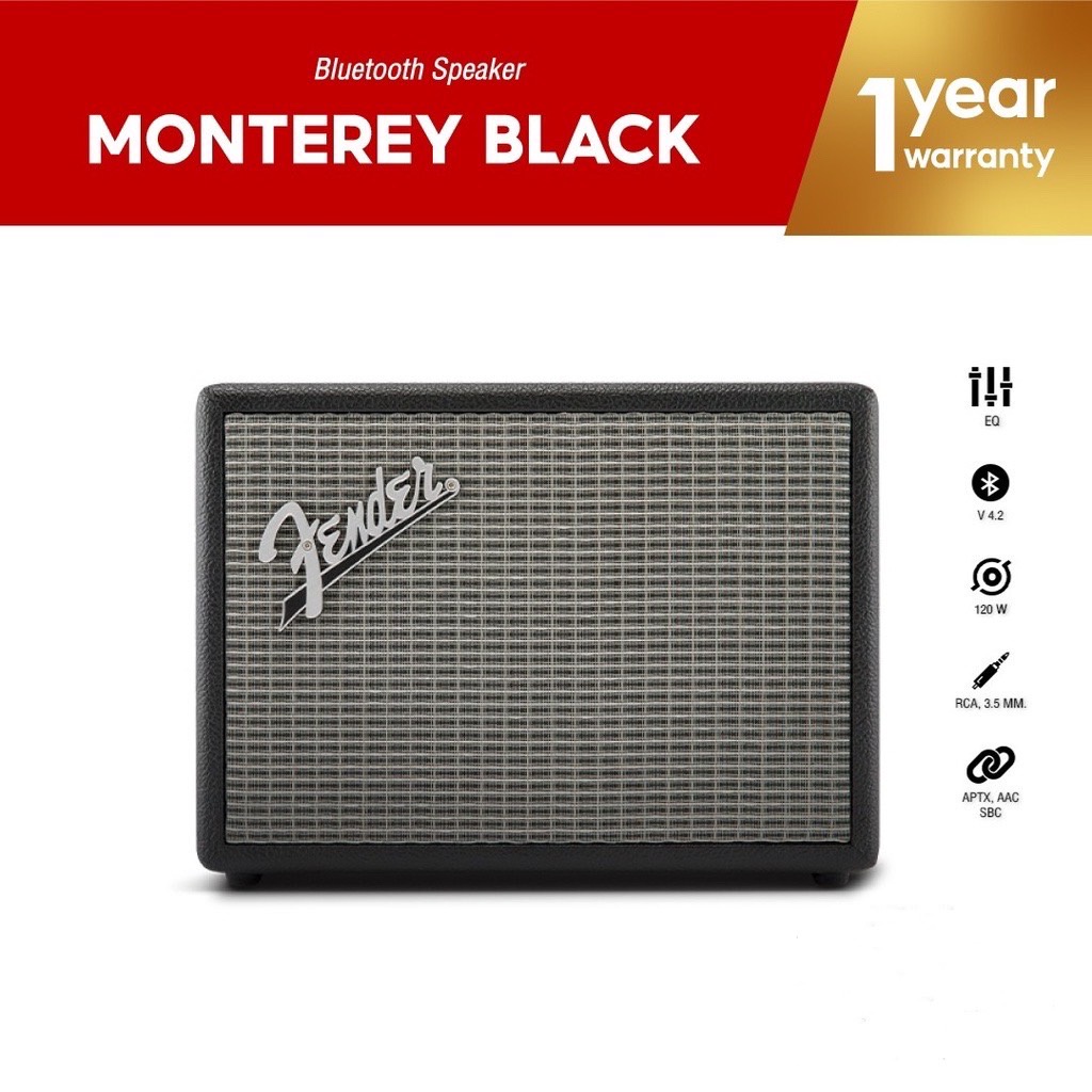 Fender Bluetooth Speaker Monterey Black เฟนเดอร์ ลำโพง บลูทธู