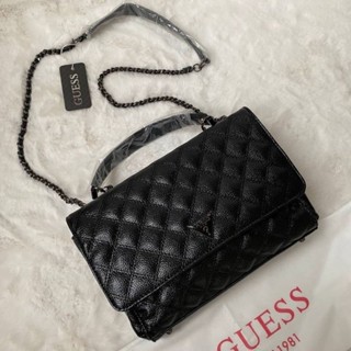 Guess Cessily Crossbody กระเป๋าสะพายนำเข้าสีดำ อะไหล่รมดำ 002