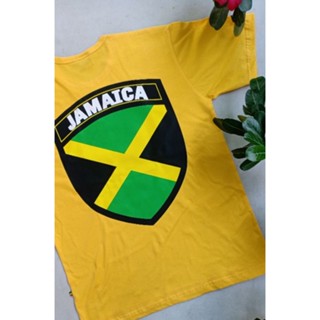 เสื้อยืดสีเหลือง ลาย jamaica reggae bobmarley Music regge